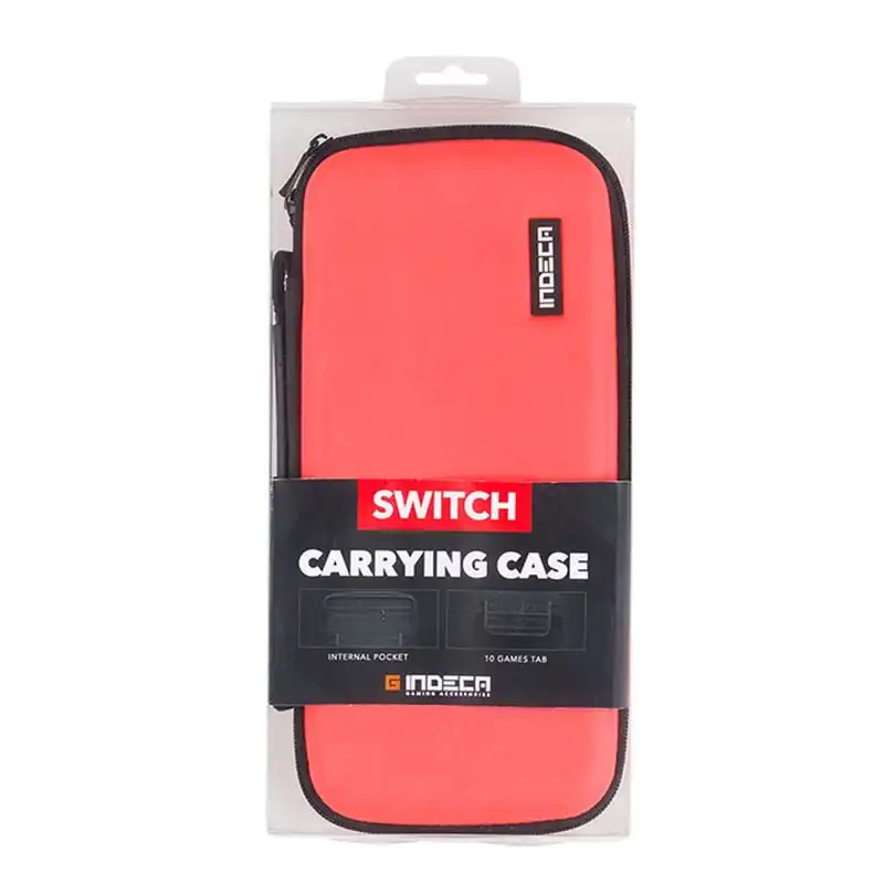 Indeca Gaming Funda Roja Neón para Nintendo Switch