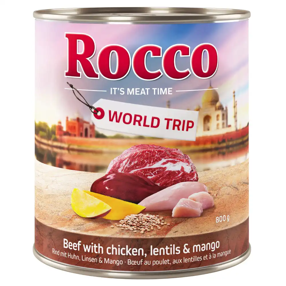 Rocco Vuelta al mundo India, pollo con lentejas y mango - 6 x 800 g