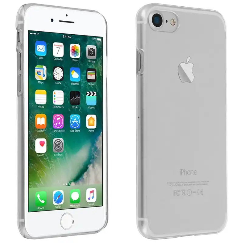 Avizar Funda Protectora de Silicona Transparente para iPhone 7 y iPhone 8