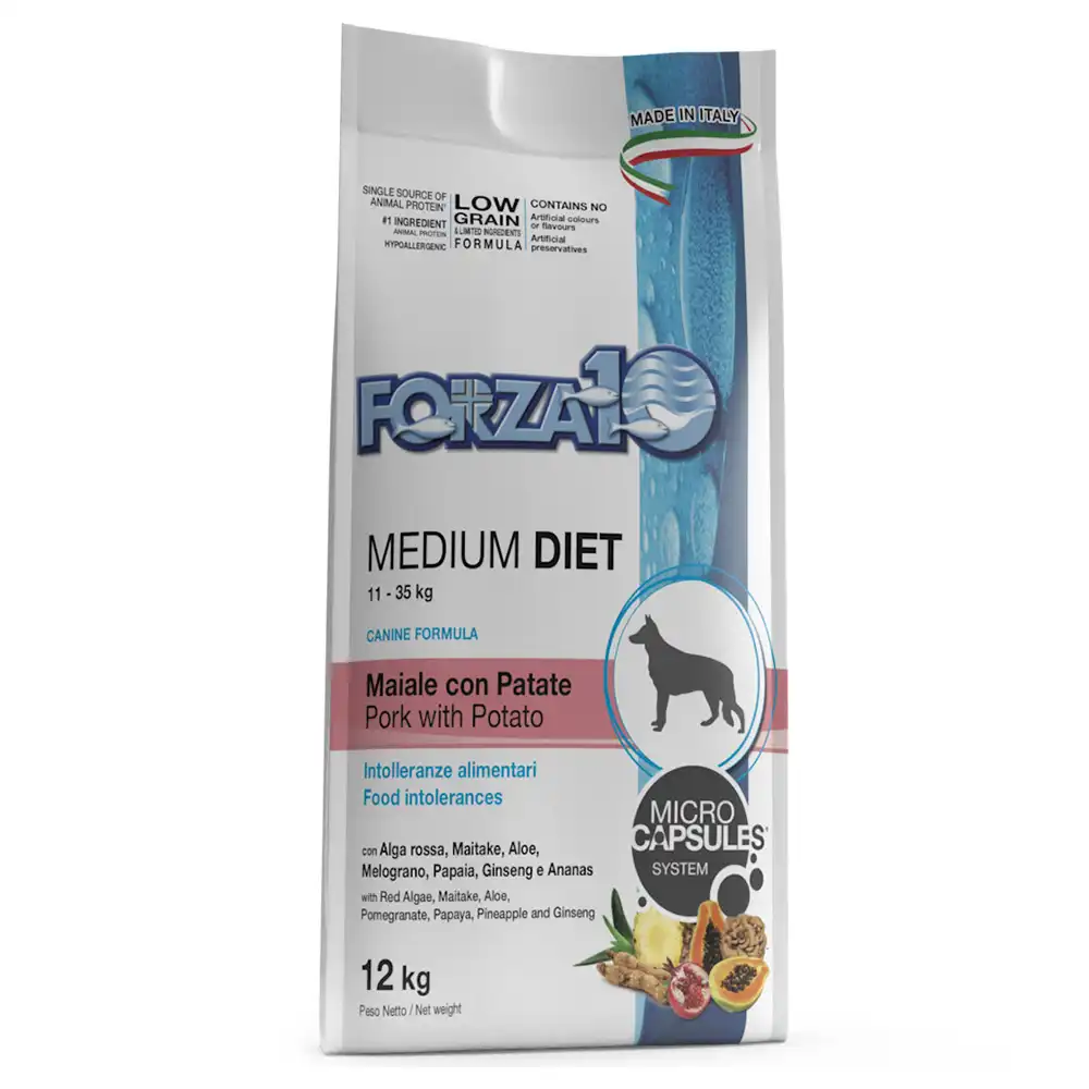 Forza 10 Medium Diet Low Grain con cerdo - 12 kg