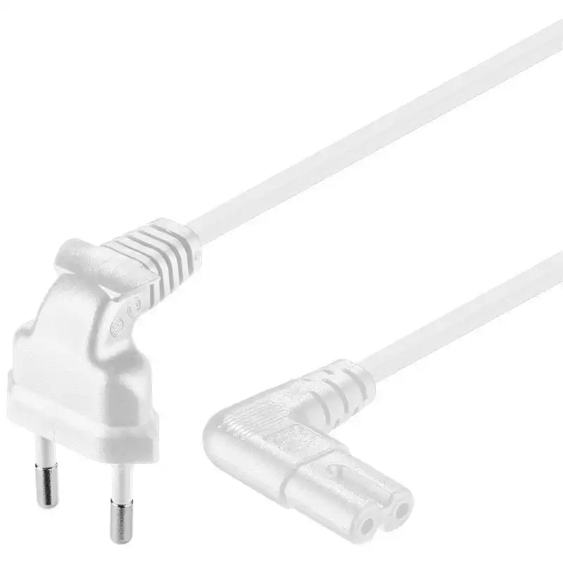 Goobay Cable de Alimentación IEC-320/C7 Acodado 3m Blanco