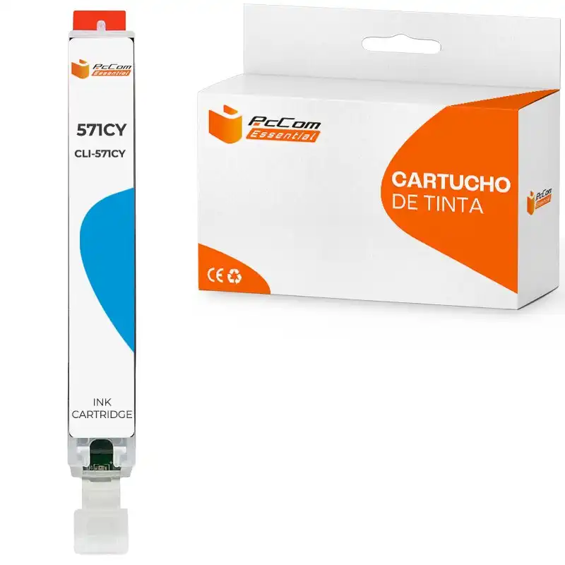 Pccom Essential Canon Cli571xl Cartucho Tinta Compatible Cian