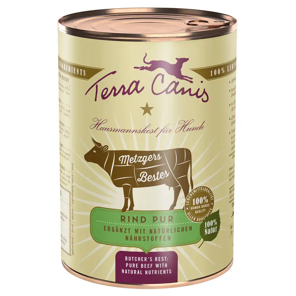 Terra Canis Carne Pura 6 x 400 g - Vacuno puro