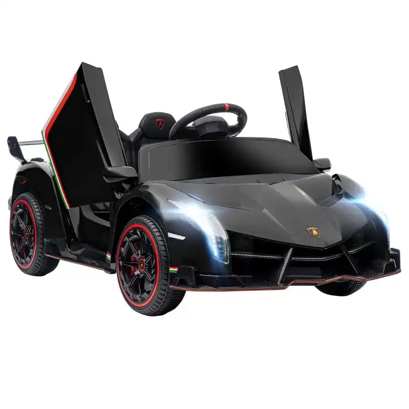 Homcom Coche Eléctrico Lamborghini Para Niños De 3 A 6 Años 111x61x45 Cm Negro