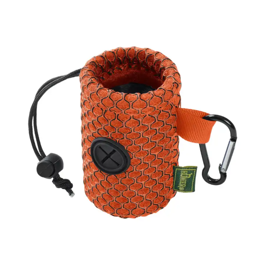 Hunter Hilo Porta Bolsas Naranja con Mosquetón para perros