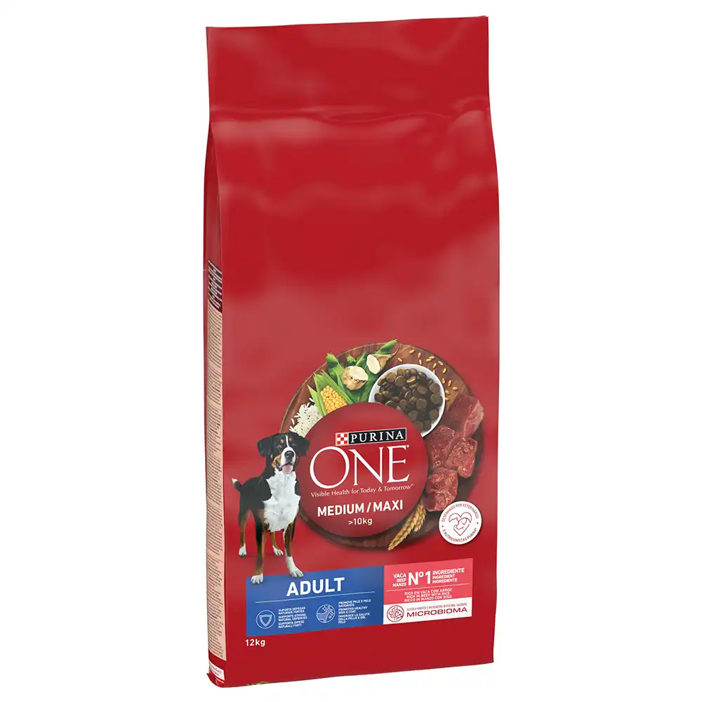 PURINA ONE Medium/Maxi Adult vacuno y arroz - 12 kg