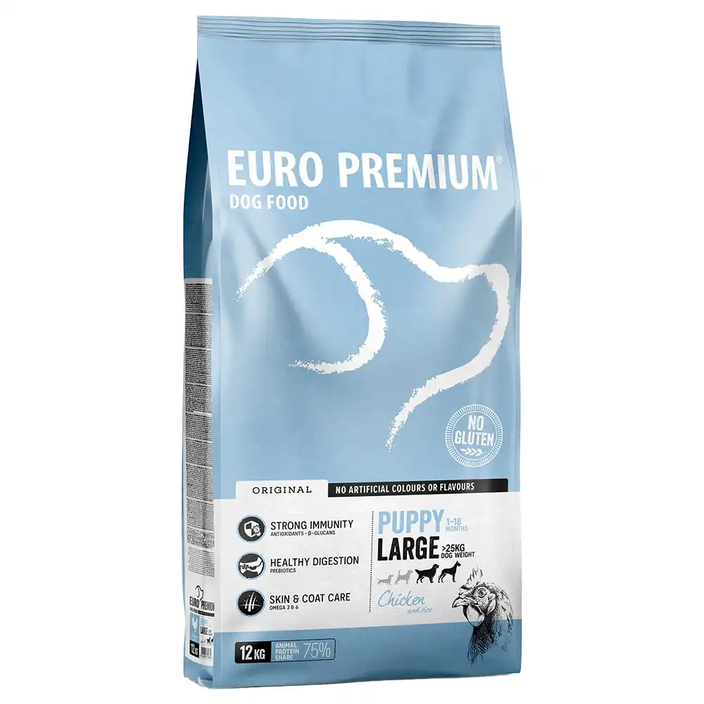 Euro-Premium Large Puppy con pollo y arroz - 12 kg