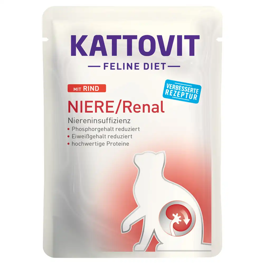 Kattovit Renal (insuficiencia renal) en sobres - 6 x 85 g - Vacuno