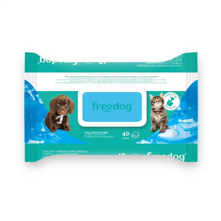 Freedog Toallitas Oculares 40 piezas 20x18cm 45 GR