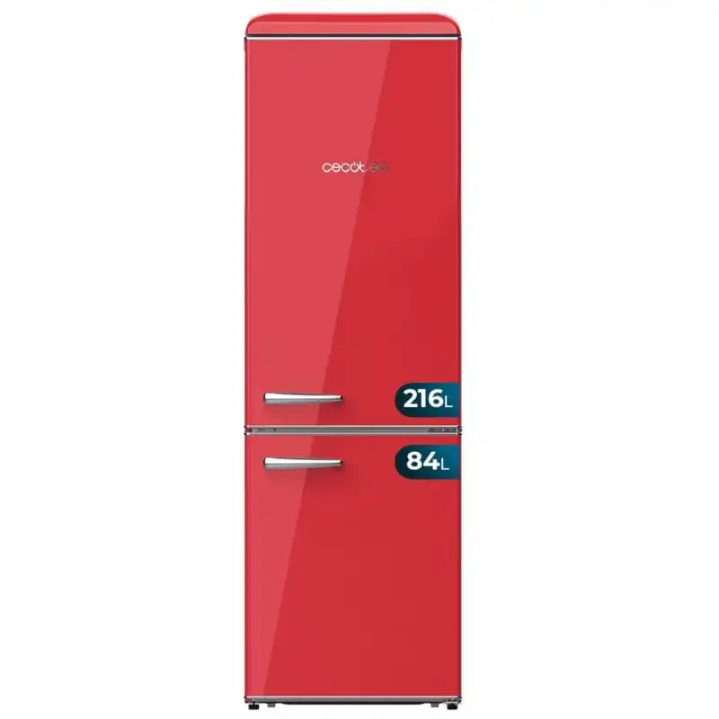 Cecotec Bolero CoolMarket Combi Origin 300 Red E Frigorífico Combi Retro E Rojo