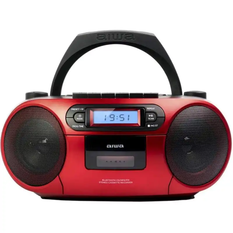 Aiwa BoomBox BBTC-550RD Radio CD Bluetooth Rojo