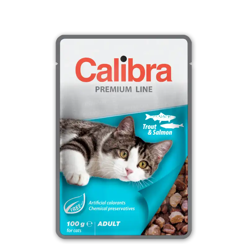 Calibra adult cat comida húmeda pouch trucha salmon, Unidades 24x100 Gr