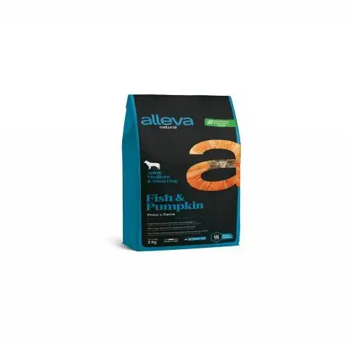 Pienso Alleva Natural Adult Fish & Pumpkin Medium/Maxi sabor Pescado y Calabaza