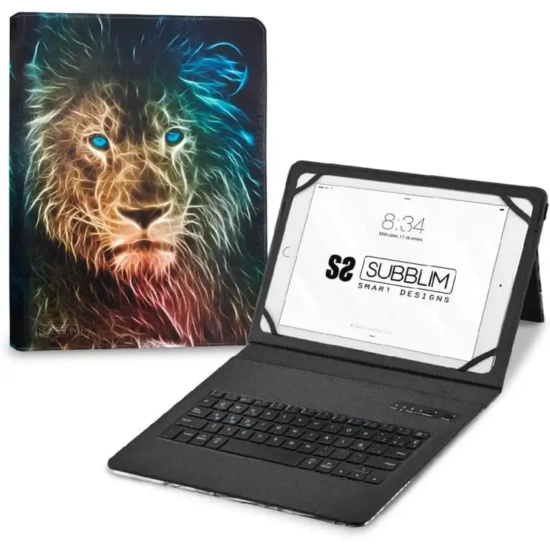Subblim Keytab Pro Funda con Teclado Bluetooth León para Tablet 9-11"