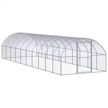 Gallinero De Exterior De Acero Galvanizado 3x10x2 M Vidaxl