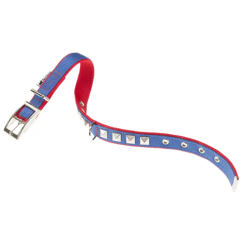 Collar Dual para perros Blue Red Ferplast, Tallas 27-35 Cms