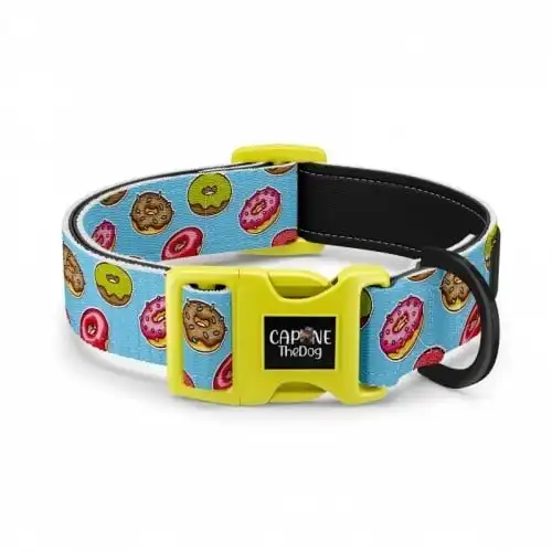 Collar regulable CaponeTheDog para perros estampado Donuts