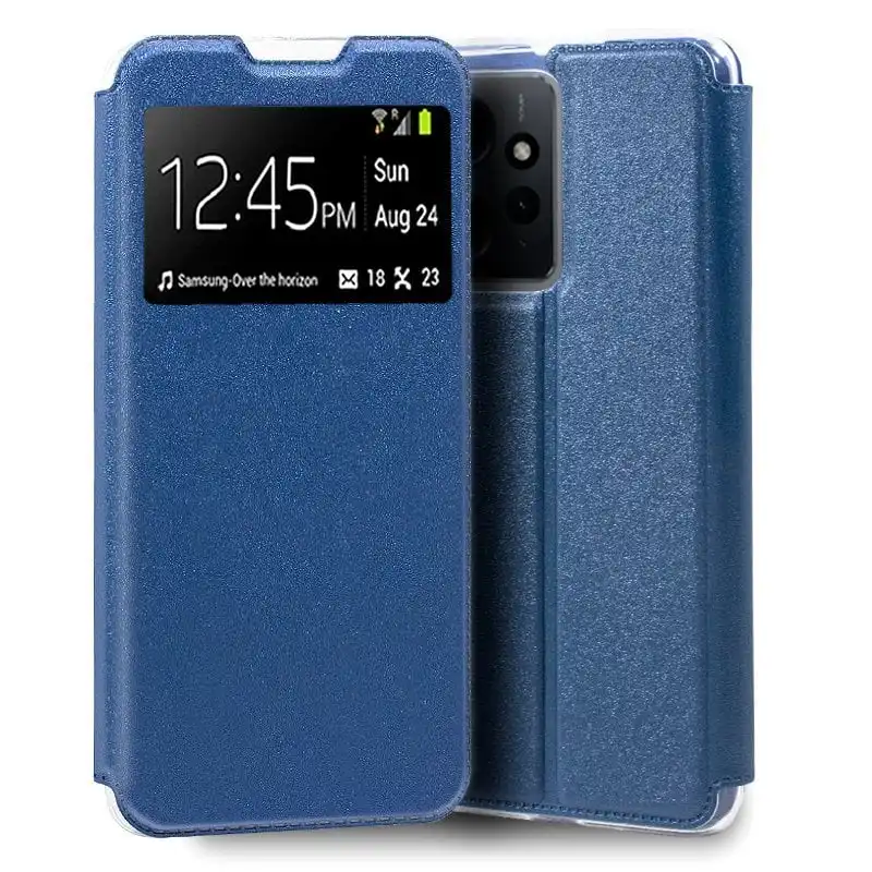 Cool Funda Flip Cover Liso Azul para Xiaomi Redmi Note 12