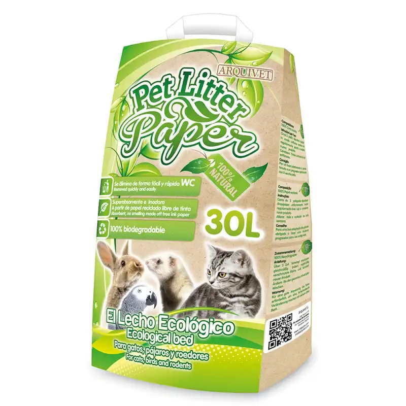 Arquipaper lecho ecologico para gatos roedores y aves 30, 15.00 kg