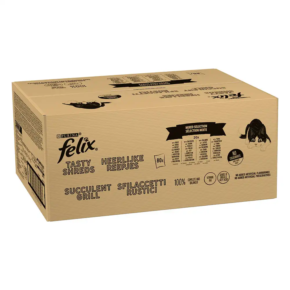 Megapack Felix Tasty Shreds 80 x 80 g - Selección mixta