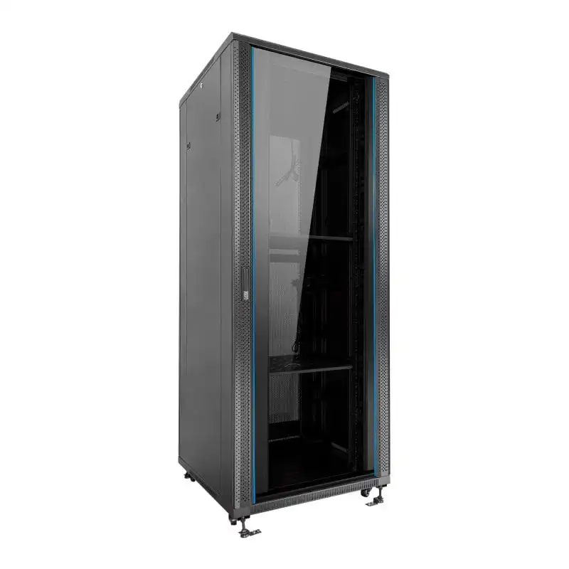 Aiten Data Armario Rack Suelo 19" 42U 600 x 600 x 2060 mm Montado con Accesorios