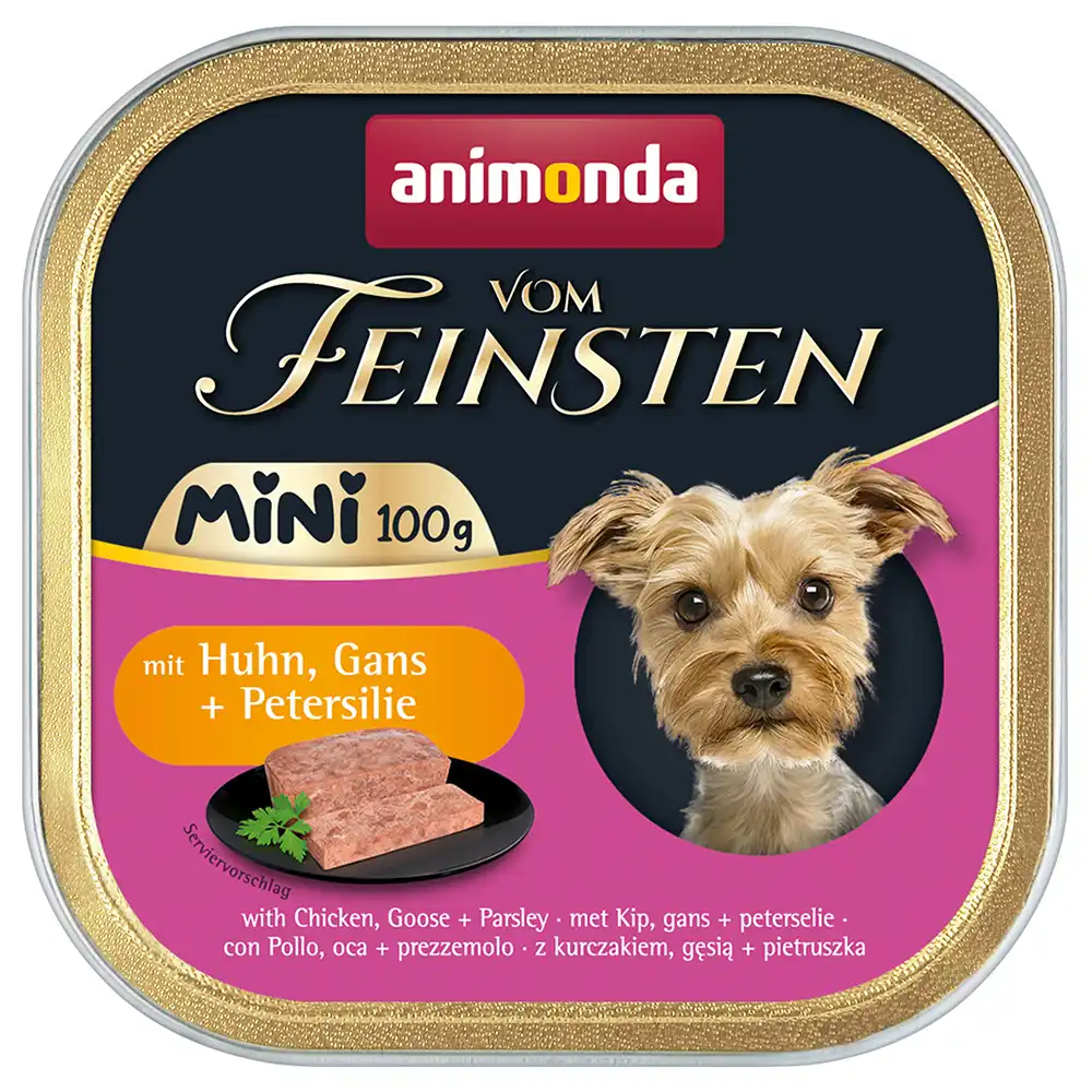 Animonda vom Feinsten Adult Mini 32 x 100 g - Con pollo, ganso y perejil