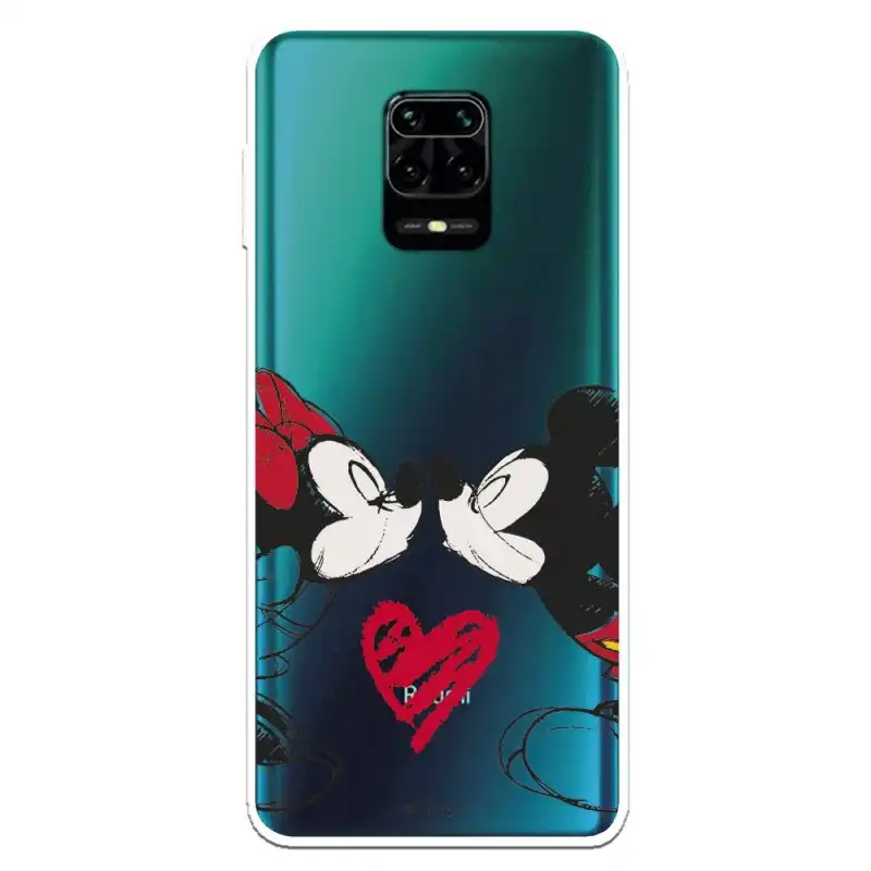 Funda Oficial Clásicos de Disney Mickey y Minnie Beso para Xiaomi Redmi Note 9 Pro