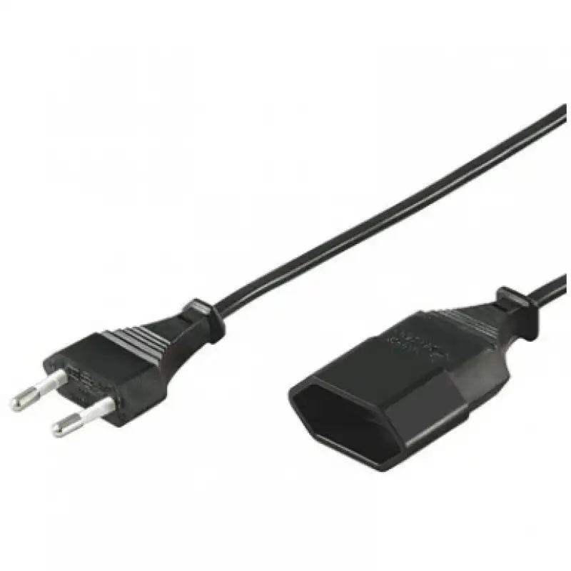 Goobay Cable de Alimentación para Extensión CEE 7/16 2m Negro