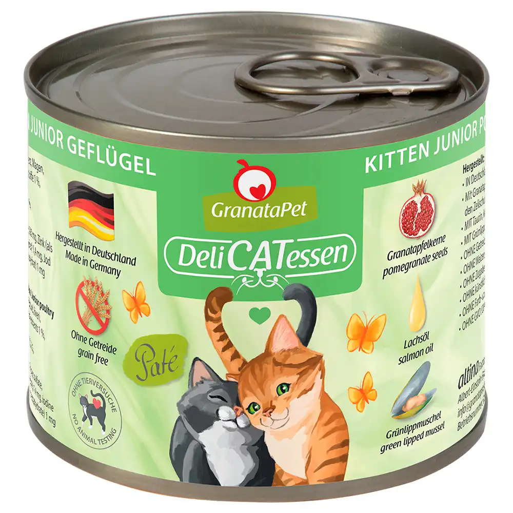 GranataPet DeliCatessen 6 x 200 g - Kitten con ave