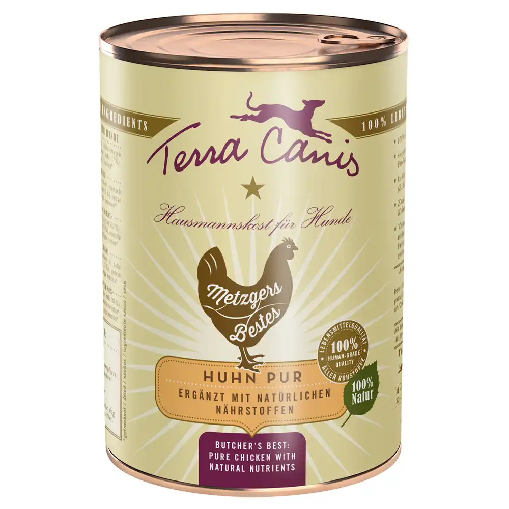 Terra Canis Carne Pura 6 x 400 g - Puro pollo