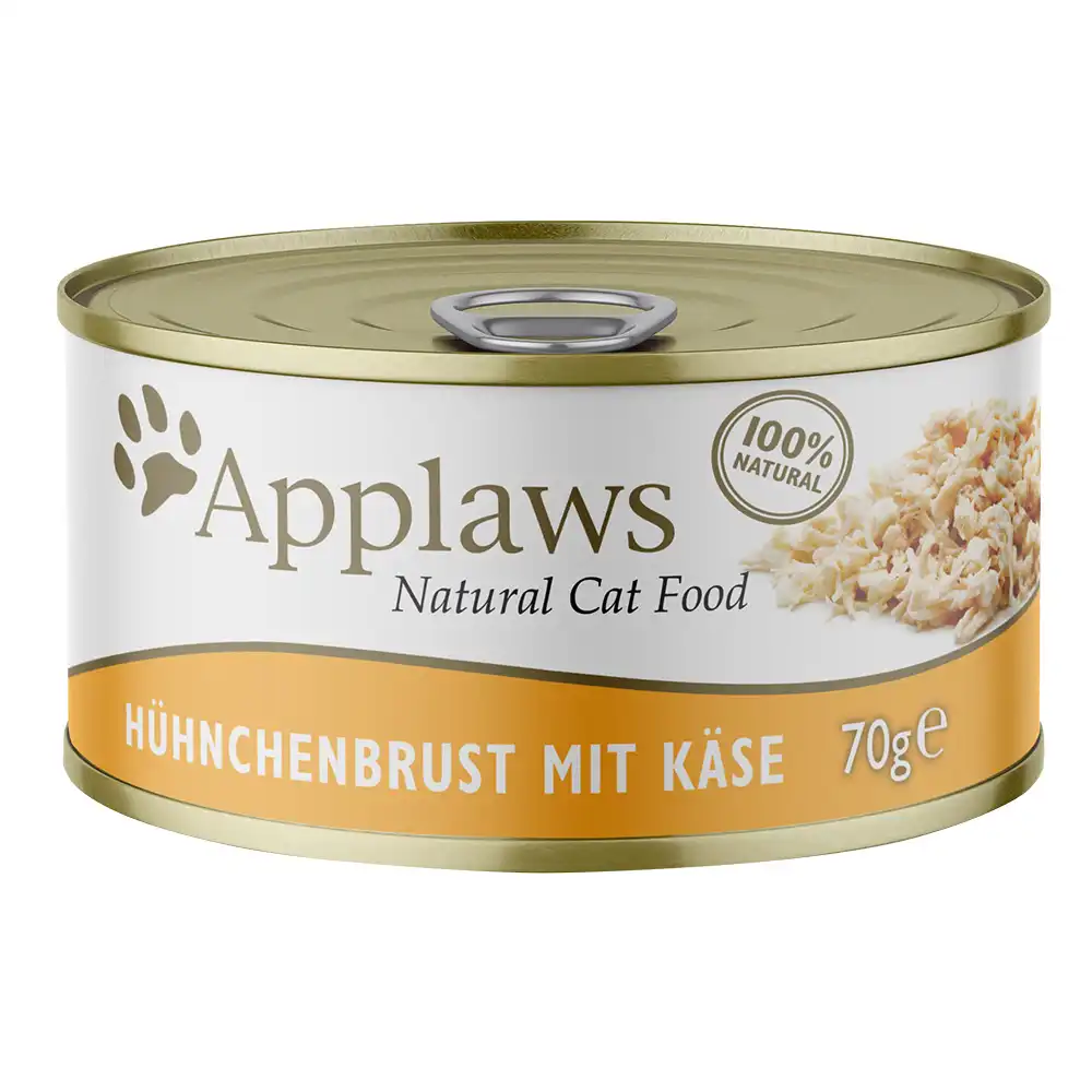 Applaws latas en caldo para gatos 6 x 70 g - Pechuga de pollo y queso