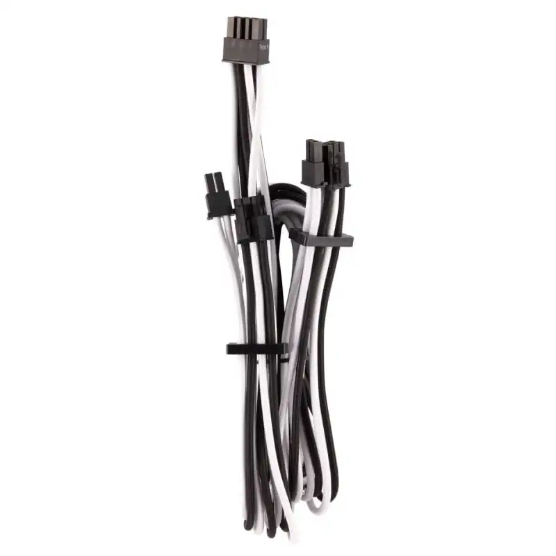 Corsair Cables PCIe Tipo 4 Gen 4 con Revestimiento 65cm Blanco/Negro