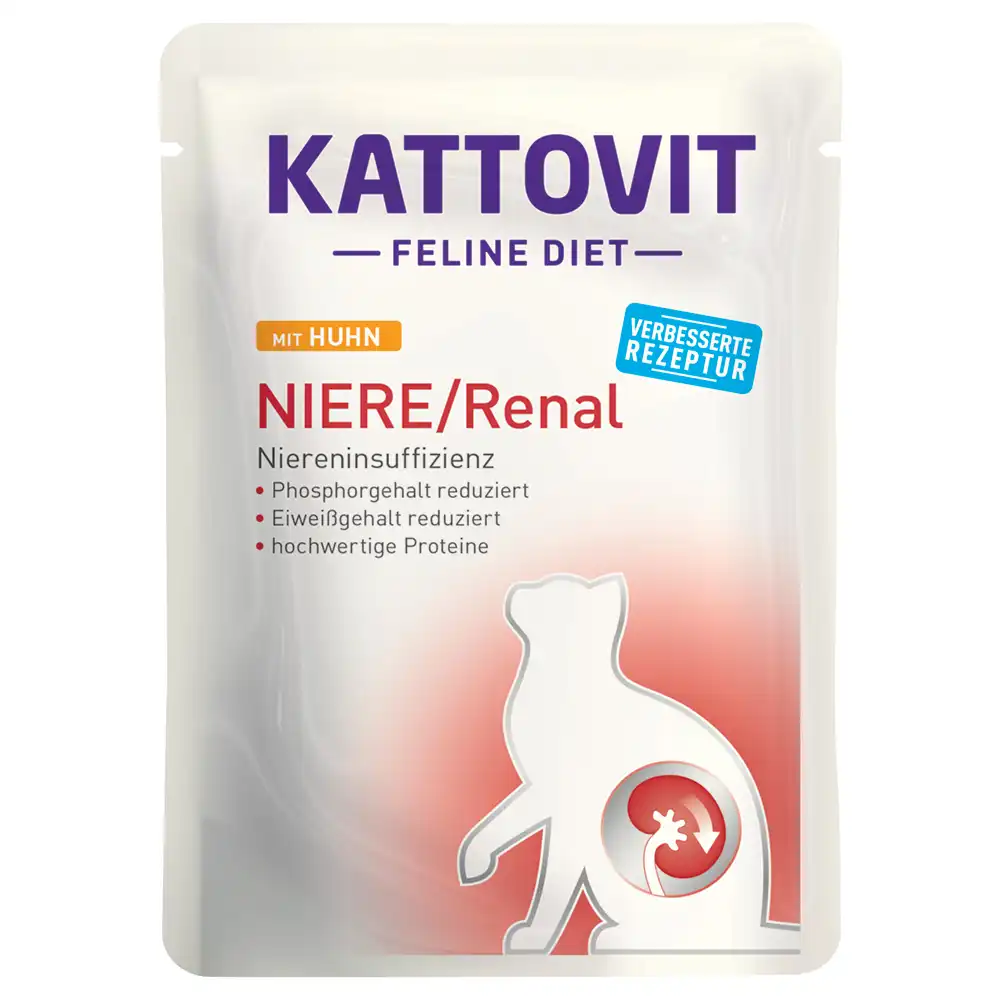 Kattovit Renal 6 x 85 g en sobres comida húmeda para gatos - Pollo