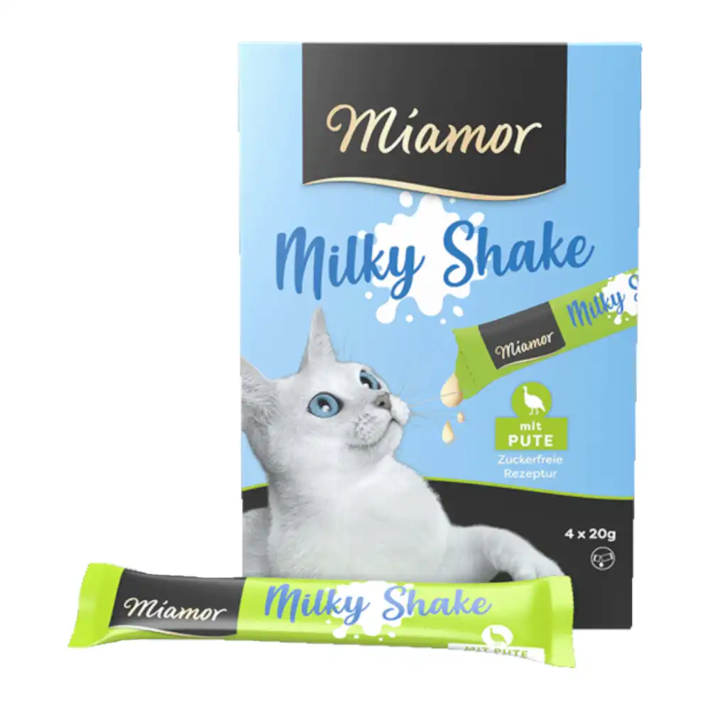 Miamor Milky Shake 12 x 20 g snack en crema para gatos: ¡15 % de descuento! - Con pavo