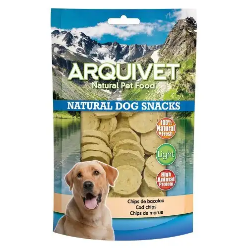 Arquivet Snack Natural para Perros Chips de Bacalao 110 GR