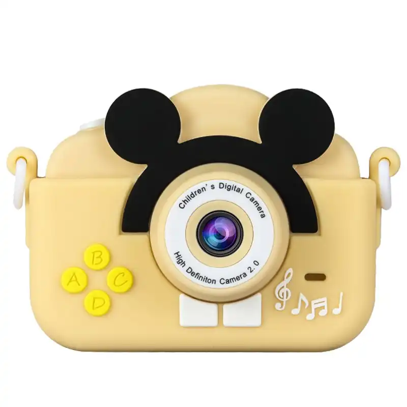 Kinsi A5 Mini Kids Camera 2.0" 20MP con Funda de Silicona Amarilla