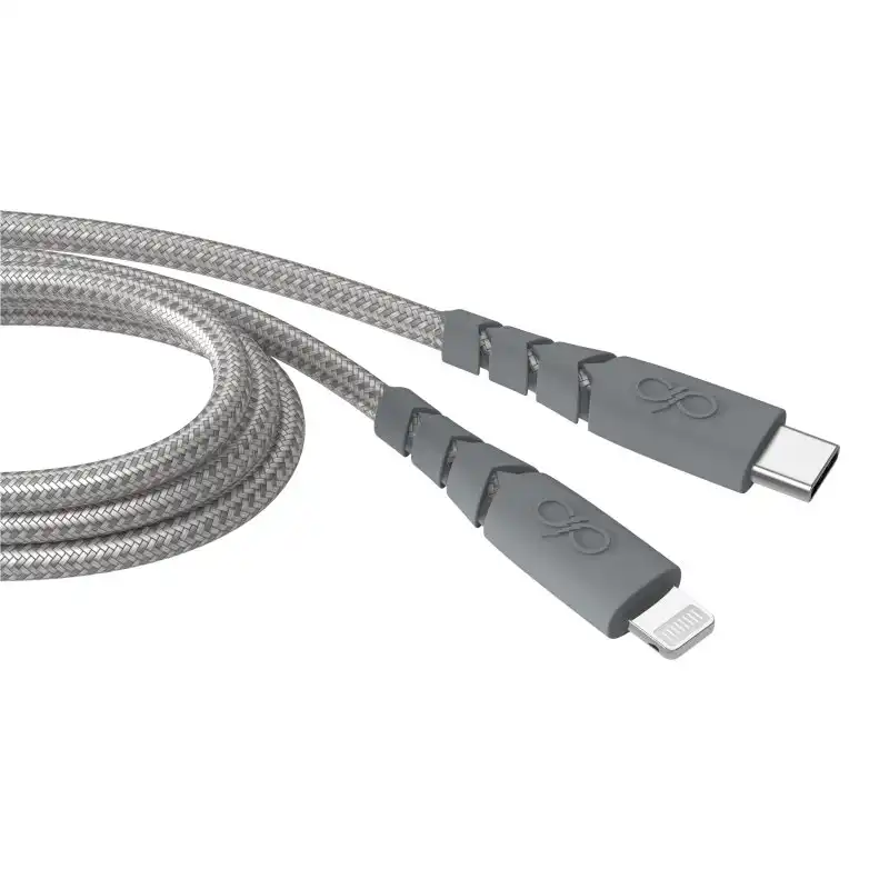 Force Power F149006 Cable USB-C a Lightning Ultrarreforzado 1.2m 3A Gris