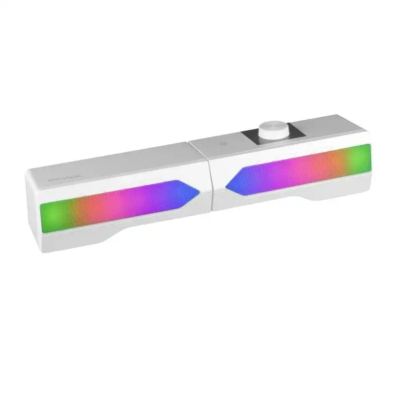 Mars Gaming MSDUOW Barra de Sonido/Altavoces 2.0 RGB Bluetooth 15W Blanco