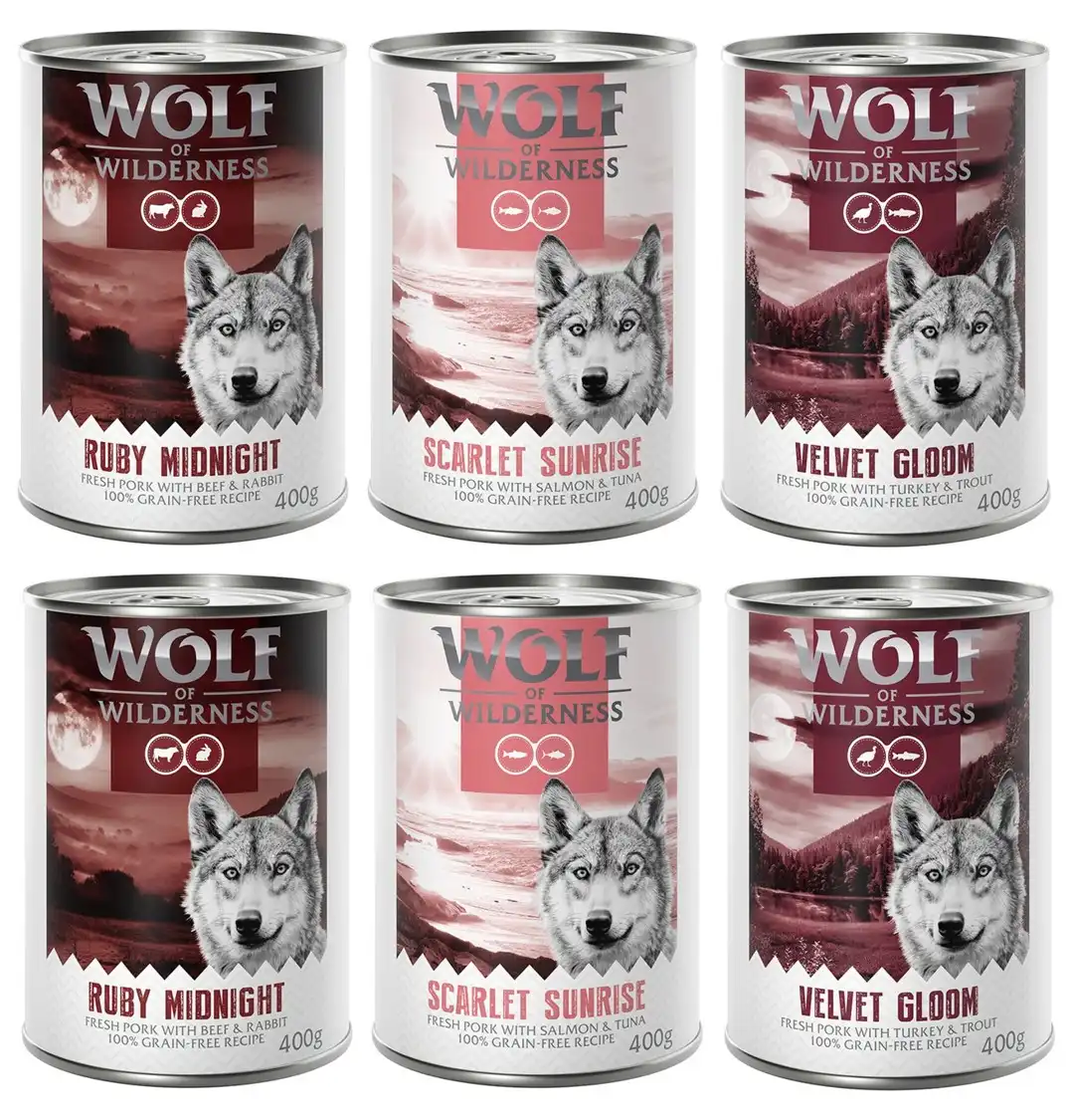 Wolf of Wilderness Red Meat Adult 6 x 400 g - Pack mixto