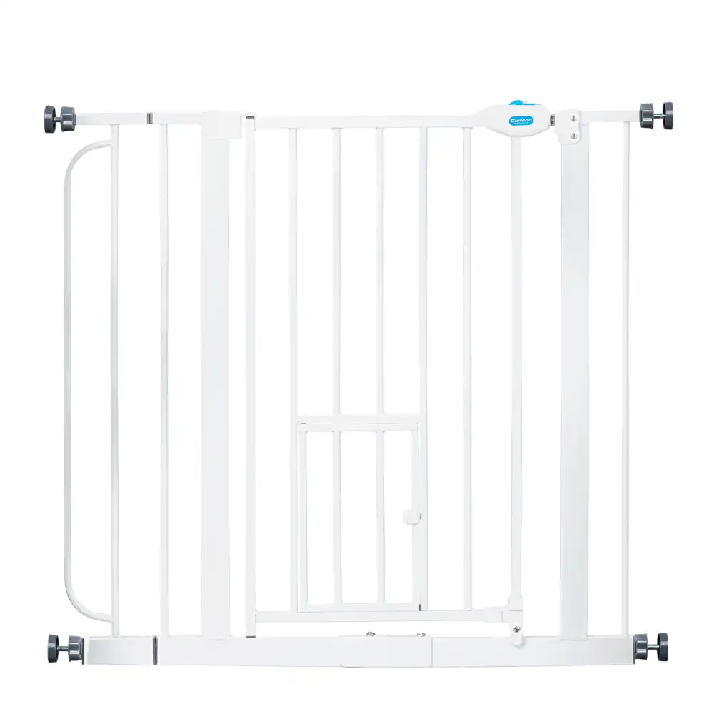 Barrera Carlson Pet Gate con puerta gatera - 76,2 x 73,66 - 92,71 cm (Al x An)