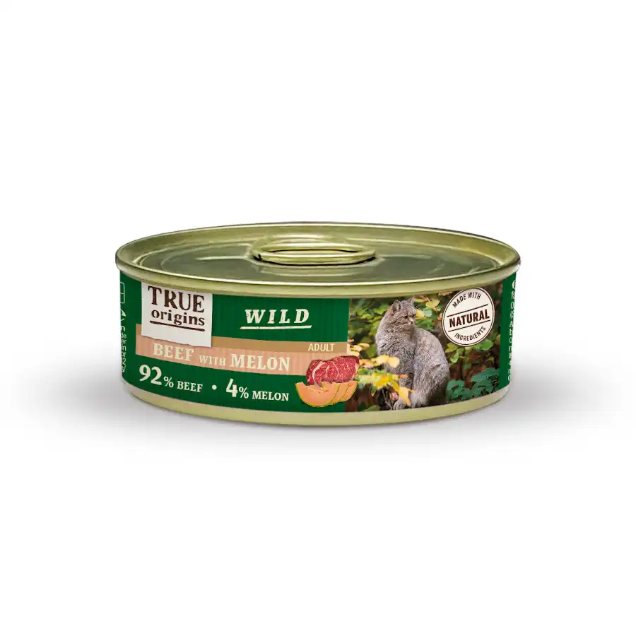 True Origins Wild Adult Carne y Melón lata para gatos