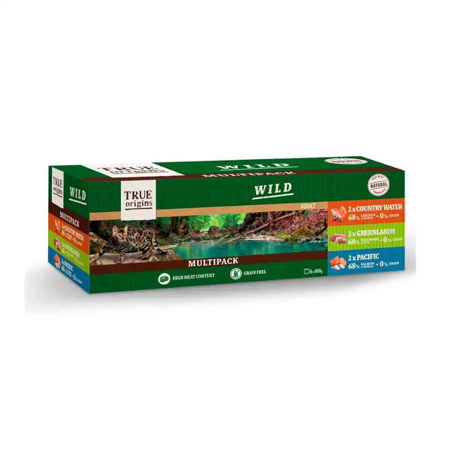 True Origins Wild lata para gatos - Multipack 6