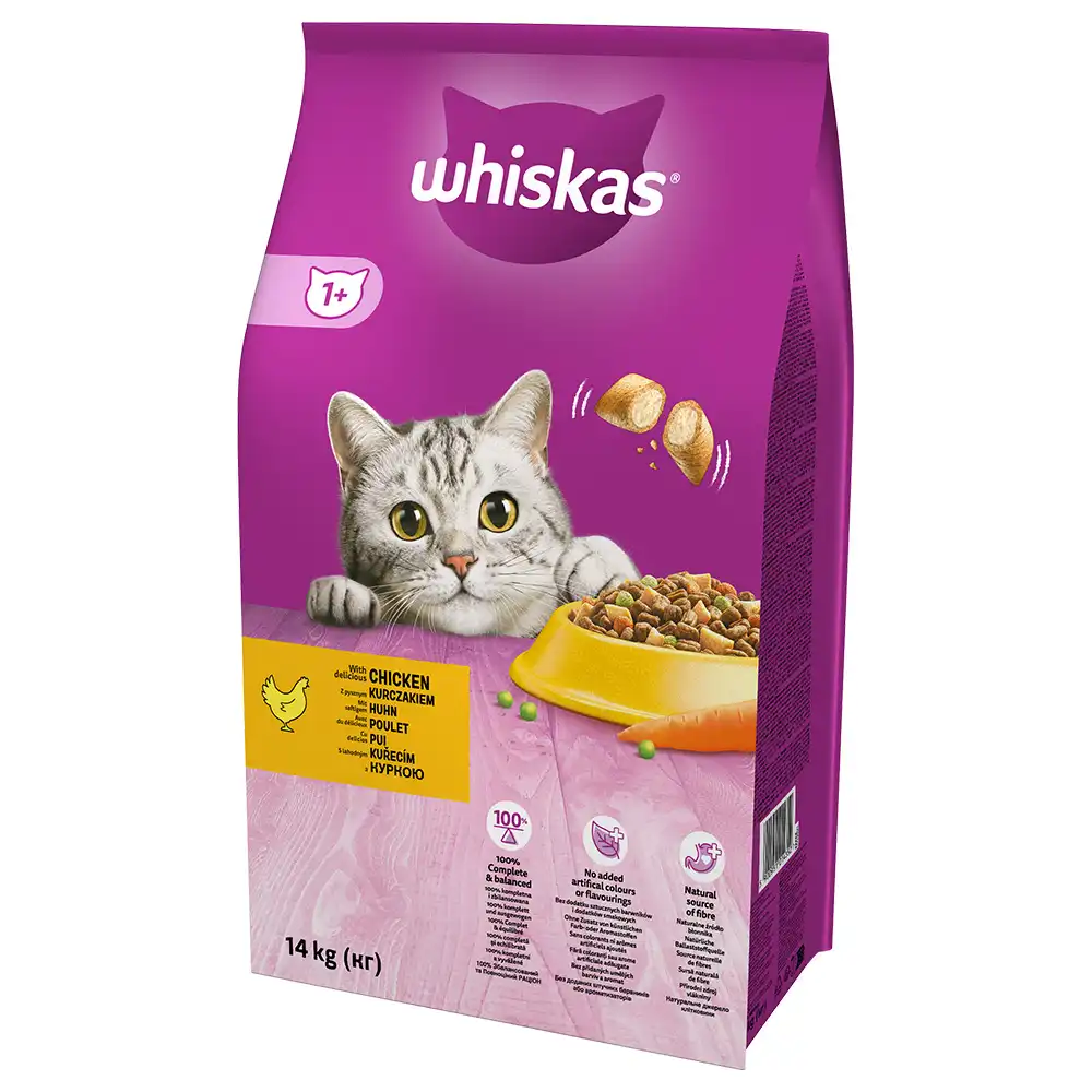 Whiskas 1+ años con pollo - 14 kg