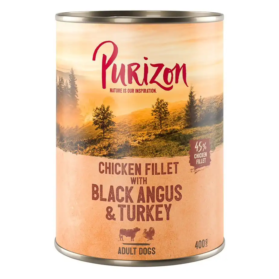 Purizon Adult 400 g con black angus - Oferta de prueba  - Black angus y pavo con boniato y arándanos