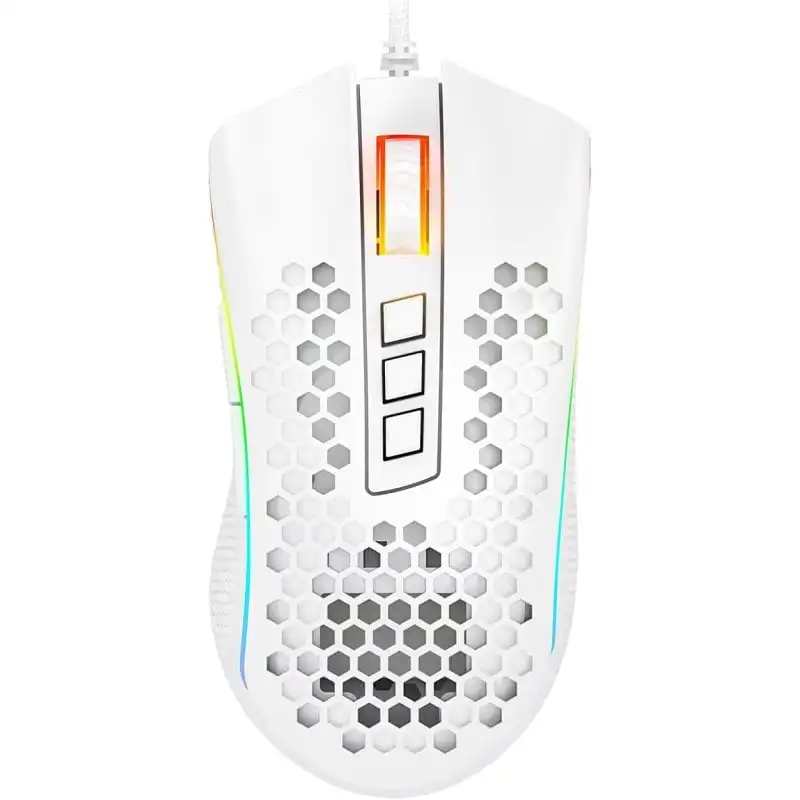 Redragon Storm Elite M988 Ratón Gaming 32000 DPI Blanco