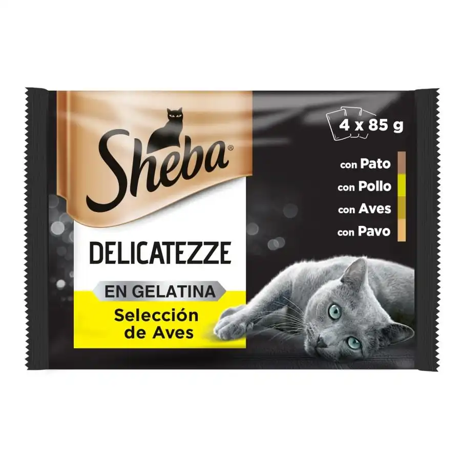 Sheba Delicatezze Aves Gelatina en Bolsita para Gatos - Multipack