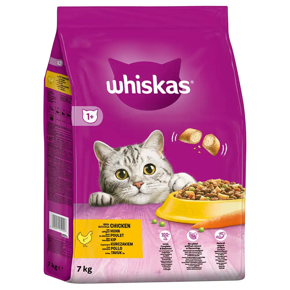 Whiskas 1+ años con pollo - 7 kg