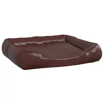 Cama Para Perros De Cuero Sintético Marrón 80x68x23 Cm Vidaxl