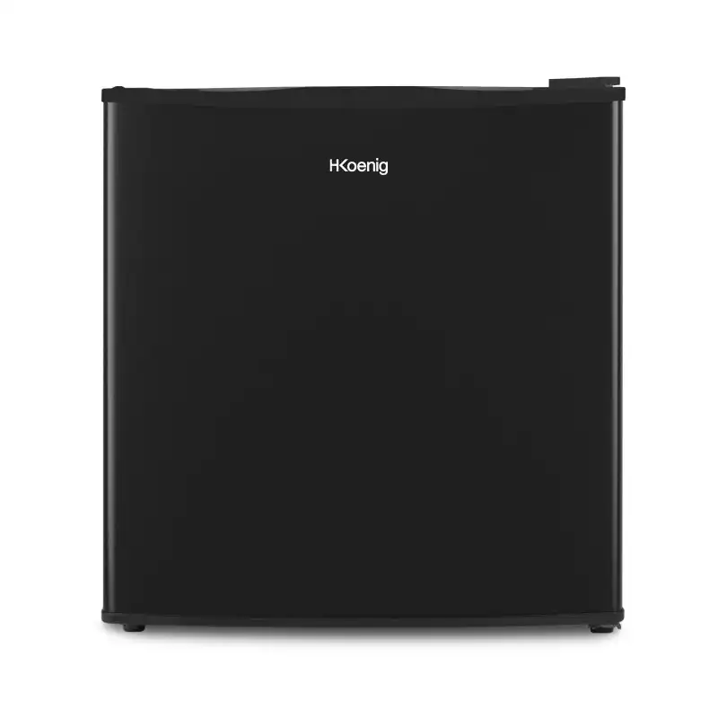 H.koenig FGX470 Mini Nevera Compacta con Puerta Reversible, Termostato Ajustable 45L Negra