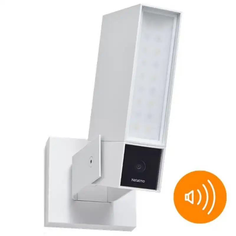 Netatmo Cámara Exterior Inteligente con Sirena 105dB FullHD WiFi Blanca